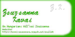 zsuzsanna kavai business card